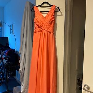 Watermelon Azazie Bridesmaid Dress Size A0